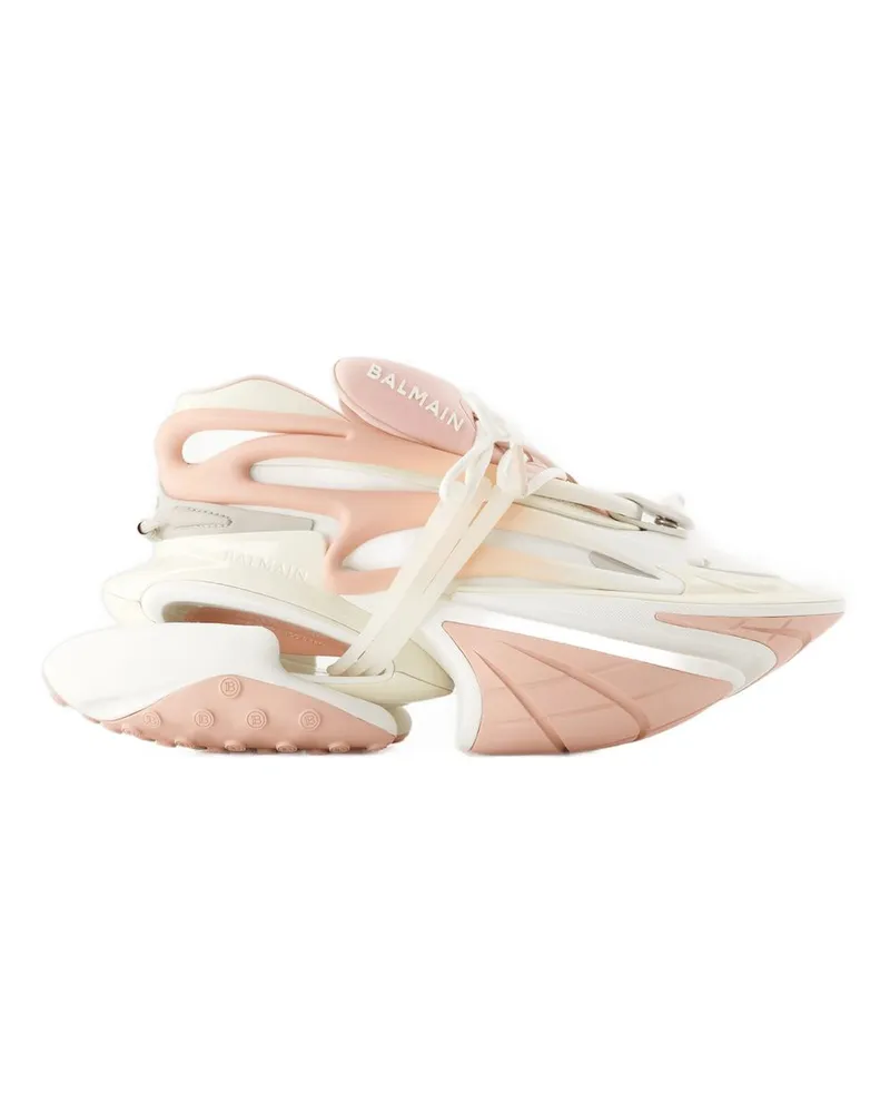 Balmain Unicorn Low -Turnschuhe  Leder Gelb Yellow
