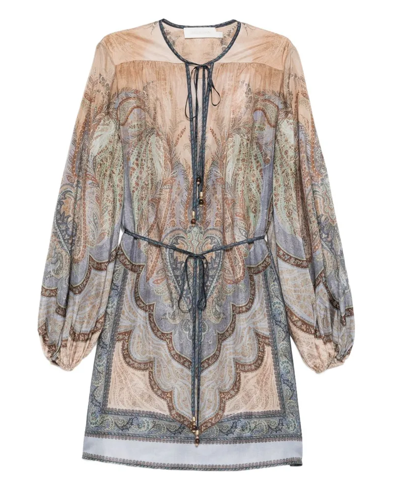Zimmermann Wanderlust Seidentunika Blue