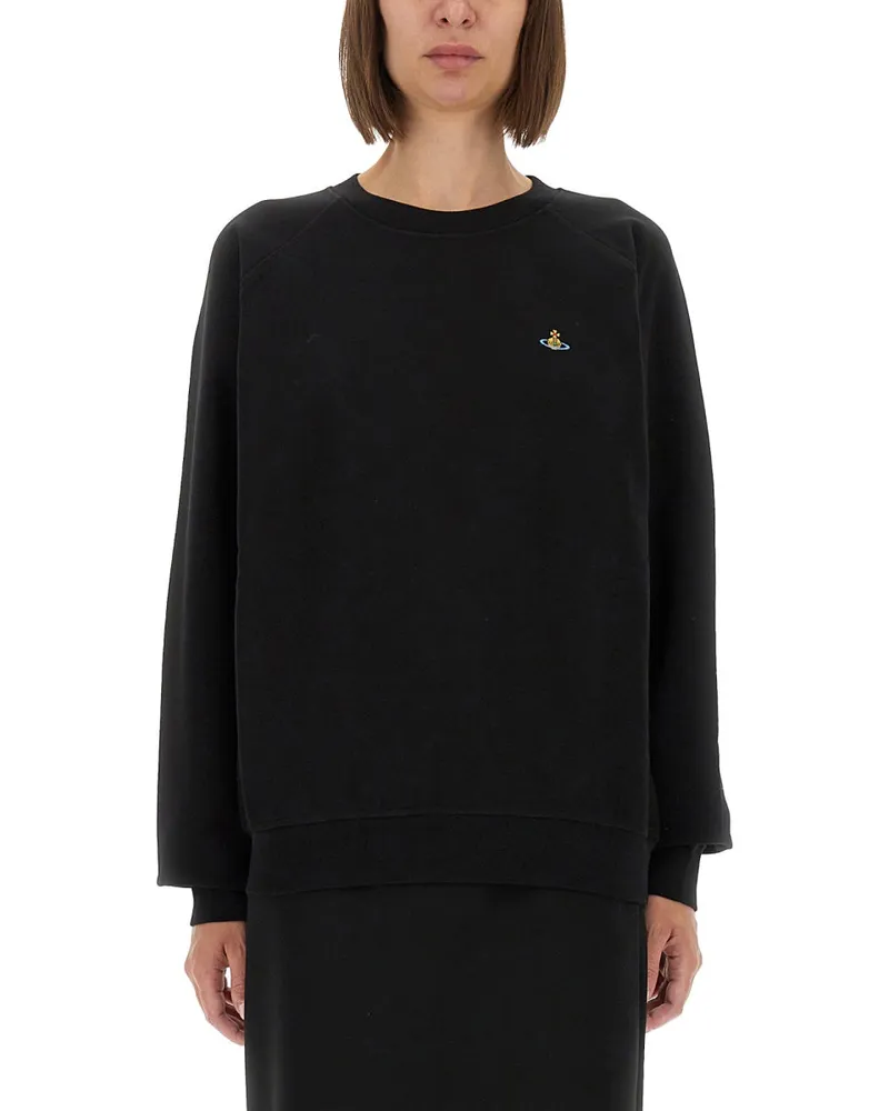 Vivienne Westwood Sweatshirt mit Raglan -Ärmeln Black
