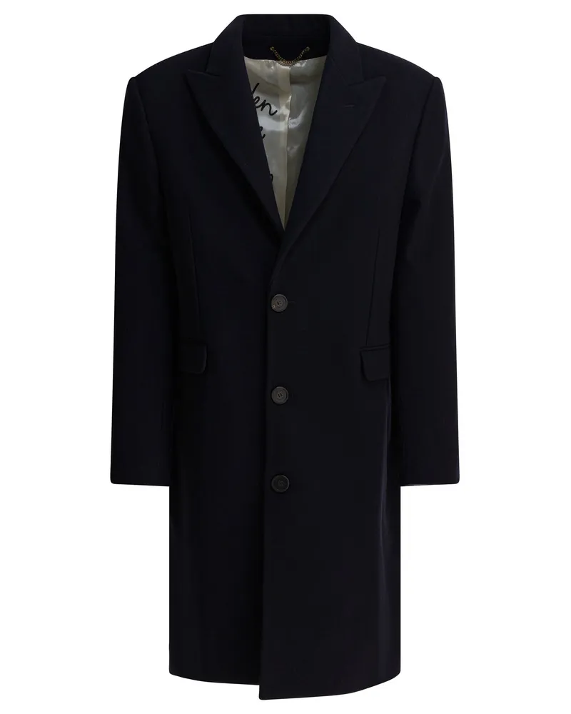 Golden Goose Einreihiger Wollmantel von Blue