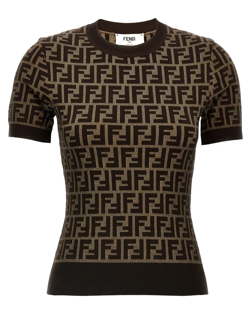 Fendi ff' Pullover Brown