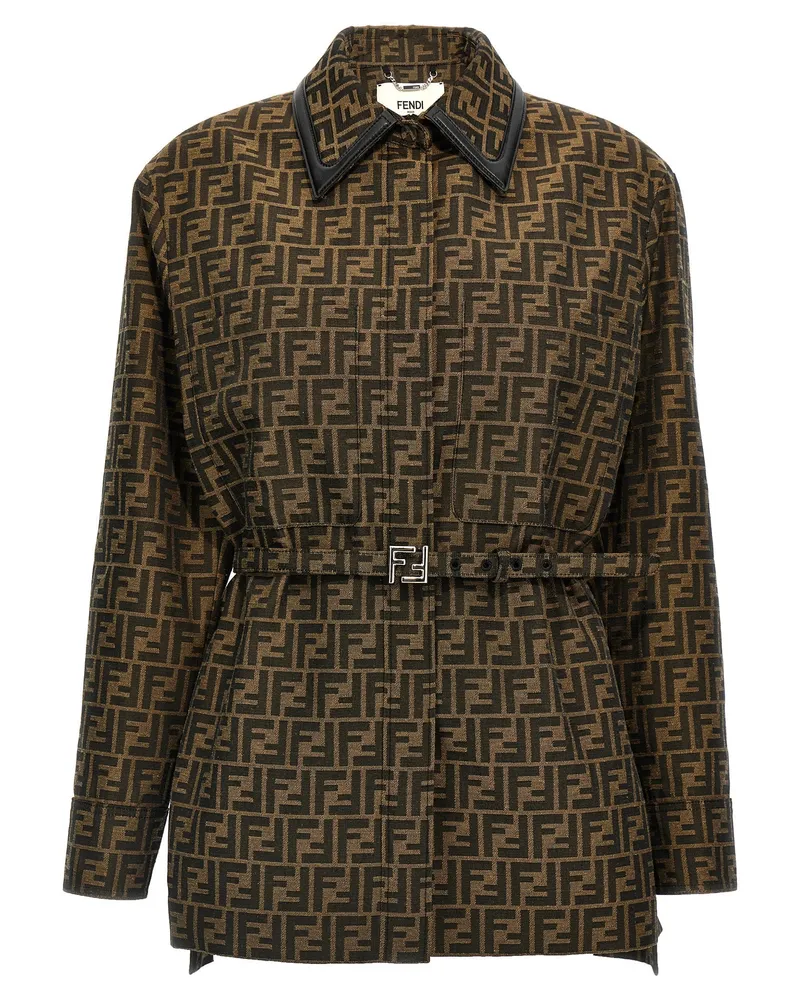Fendi ff' Jacke Brown