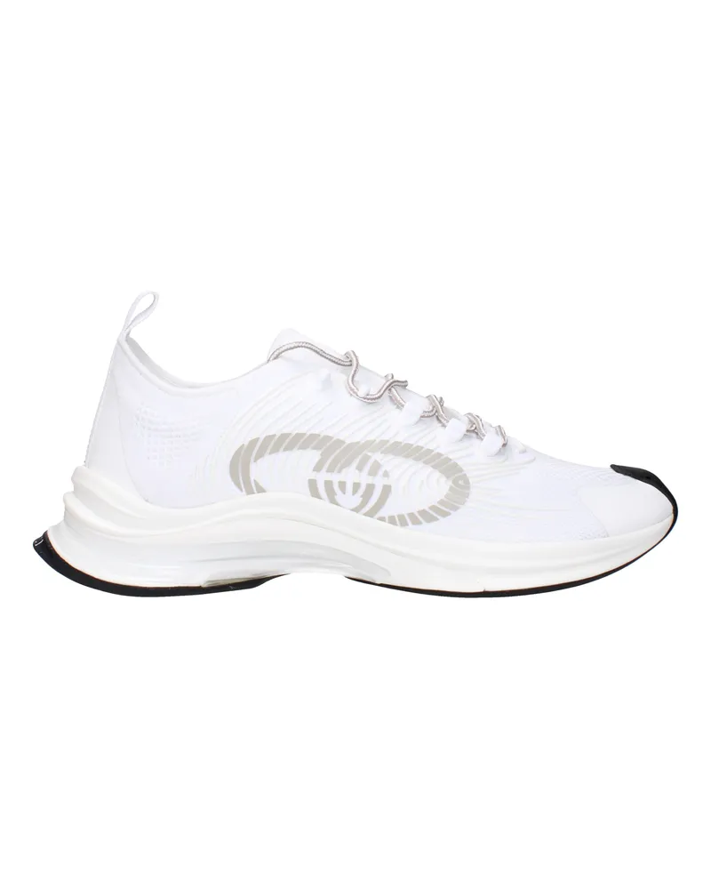 Gucci Herrens Weiße Stoff-Sneaker -