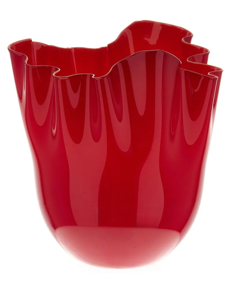 Venini Fazzoletto' Große Vase Red
