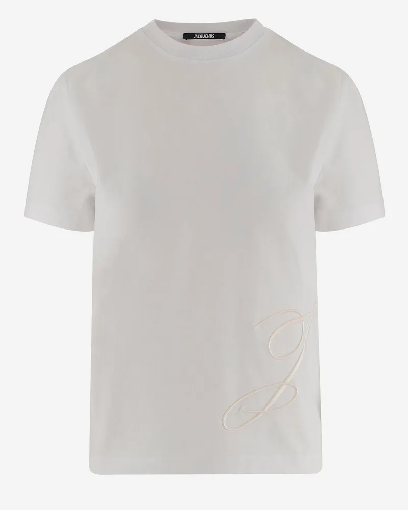 Jacquemus Baumwoll -T -Shirt mit Logo White