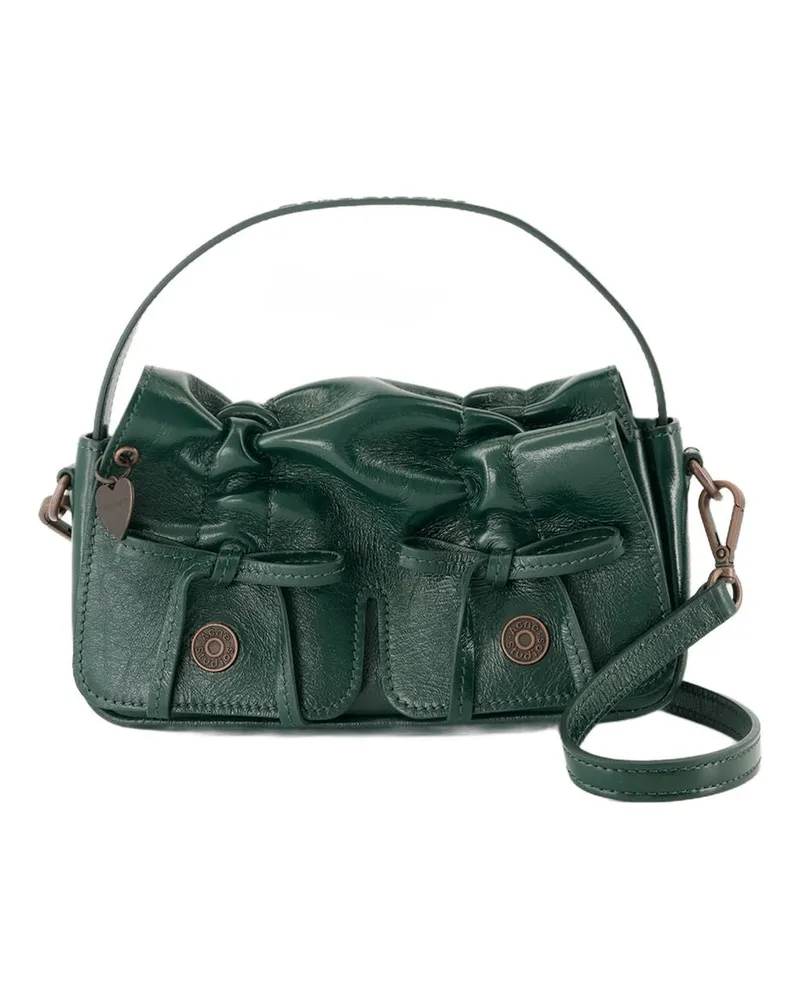 Acne Studios Multipocket Micro Lux Crossbody  Ledergrün Grün