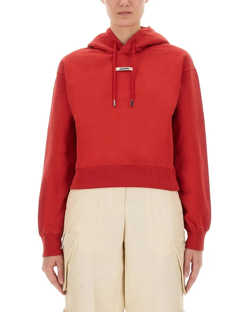 Jacquemus der Grosgrain Hoodie Red