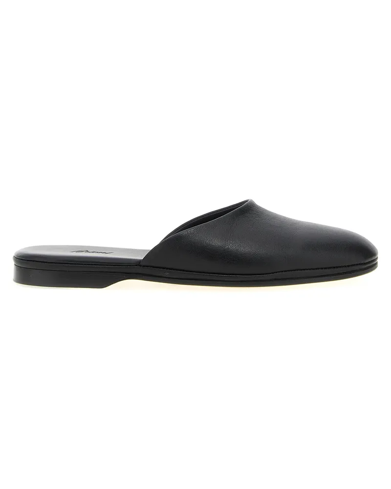 Brioni Ledersabots Black