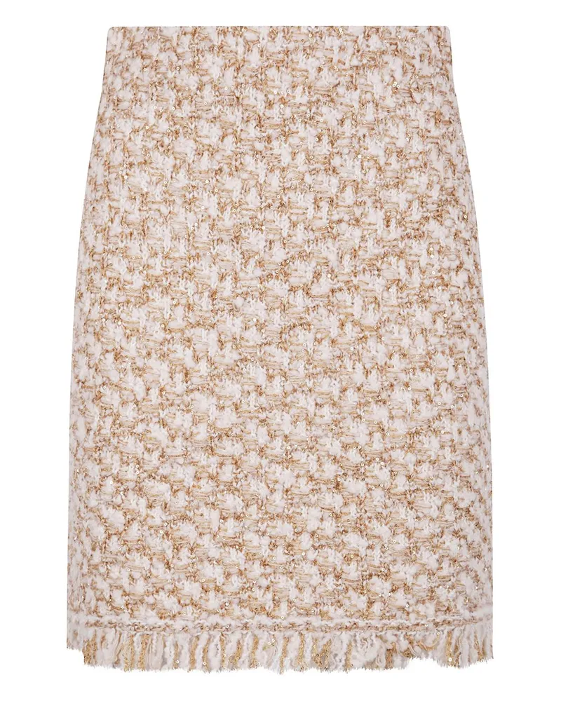 Fabiana Filippi Wolle Mischung Midi Rock Beige
