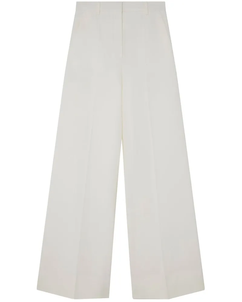 Stella McCartney Wolle Flared Hosen Beige