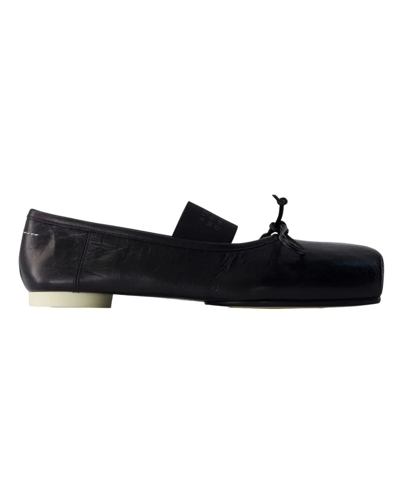 Maison Margiela Ballerinas  Leder Schwarz Black