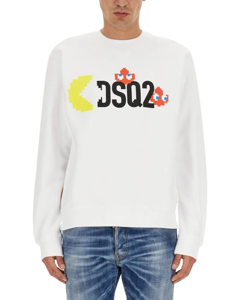 Dsquared2 dsquared x pac Man Sweatshirt White