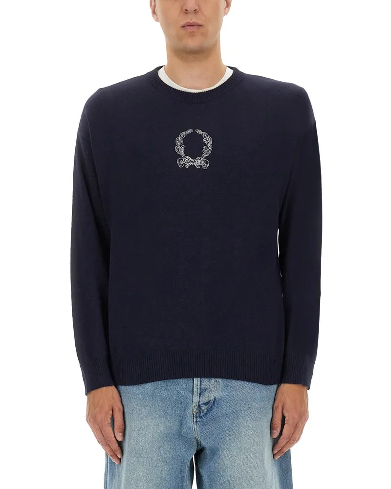 Moschino Wolle und Kaschmirpullover Blue