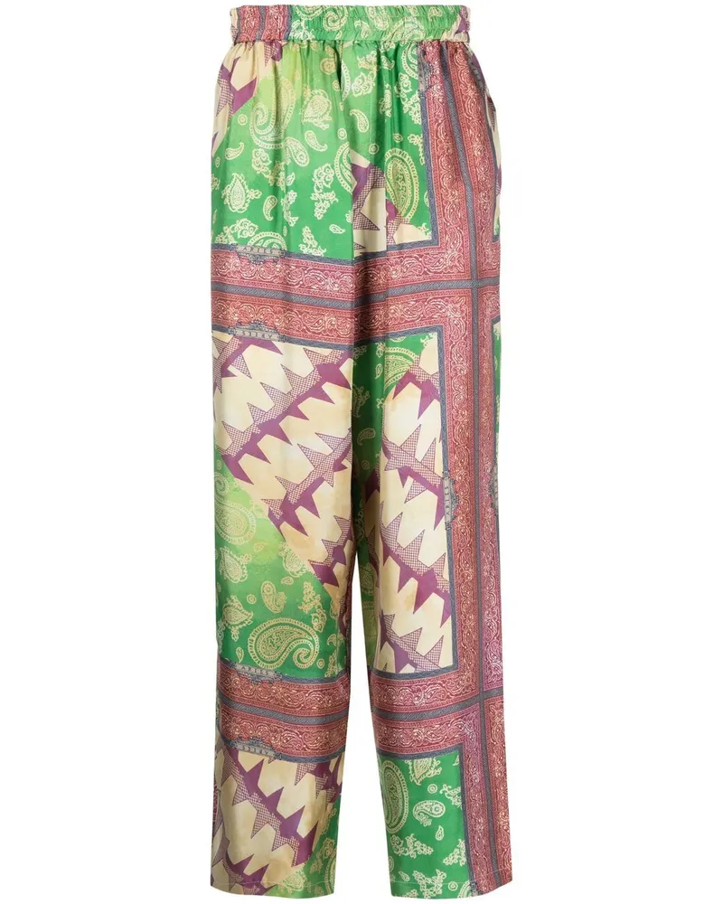 Aries bedruckte Seidenhose Multicolour