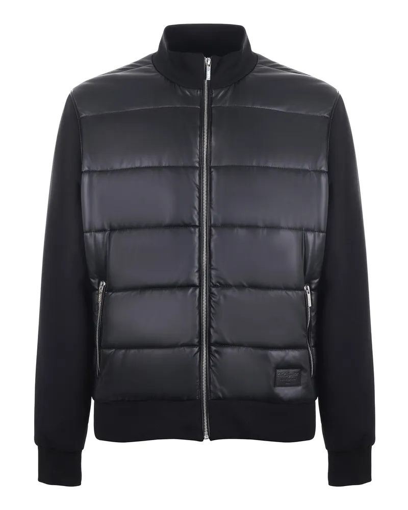 Karl Lagerfeld gesteppte Nylonjacke Black