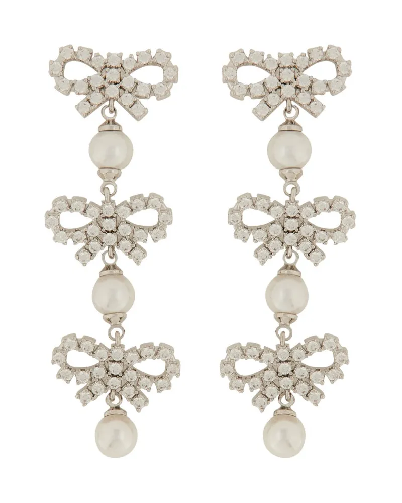 Self-Portrait Self -Portrait -Mikro -Bogenohrringe Silver