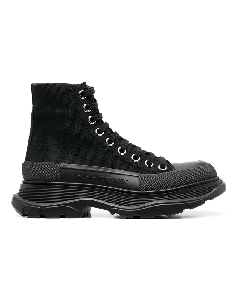 Alexander McQueen tritt Slick High Top -Sneaker auf Black