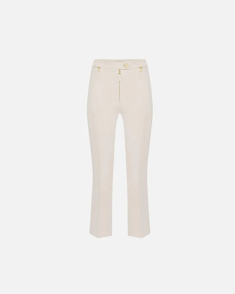 Elisabetta Franchi Double Crepe Hosen Latte