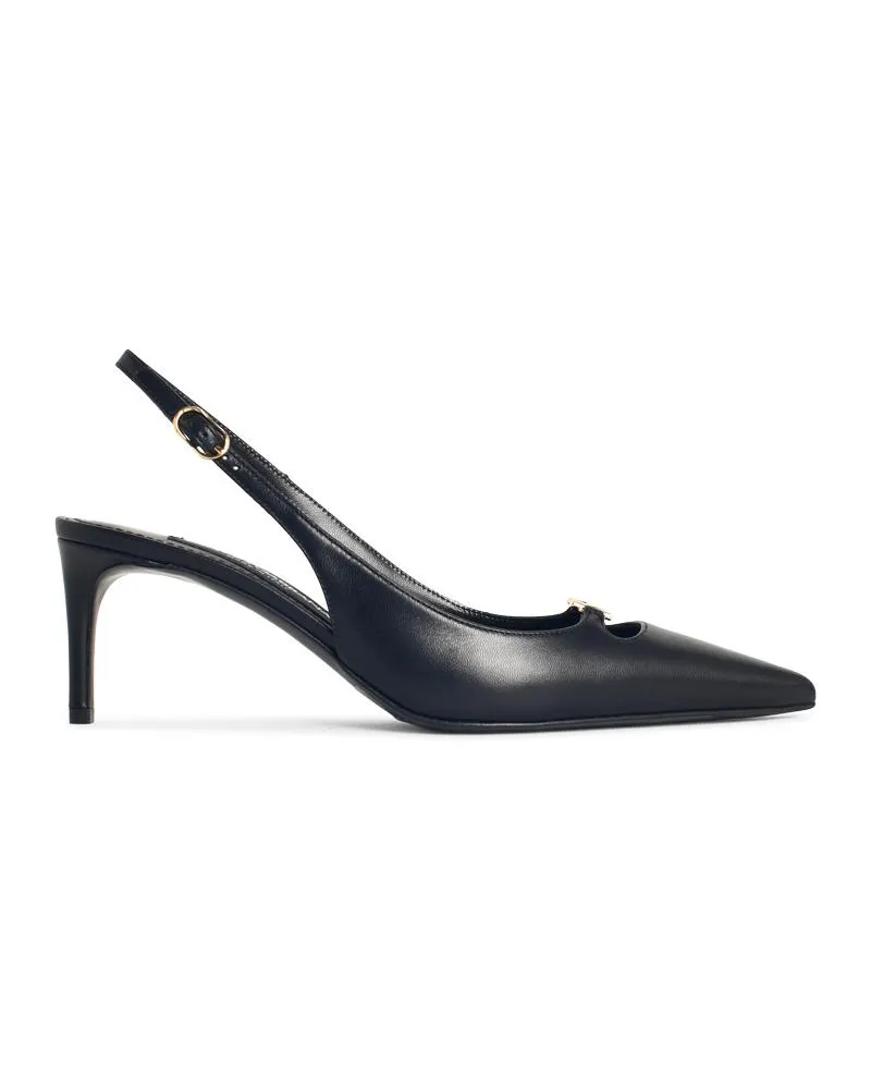 Dolce & Gabbana Black Lear Slingbacks Black