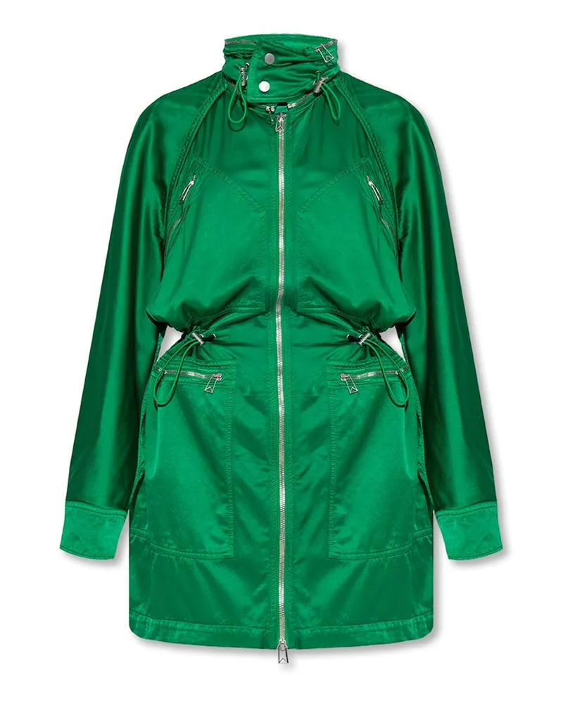 Bottega Veneta Satin Parka Grün
