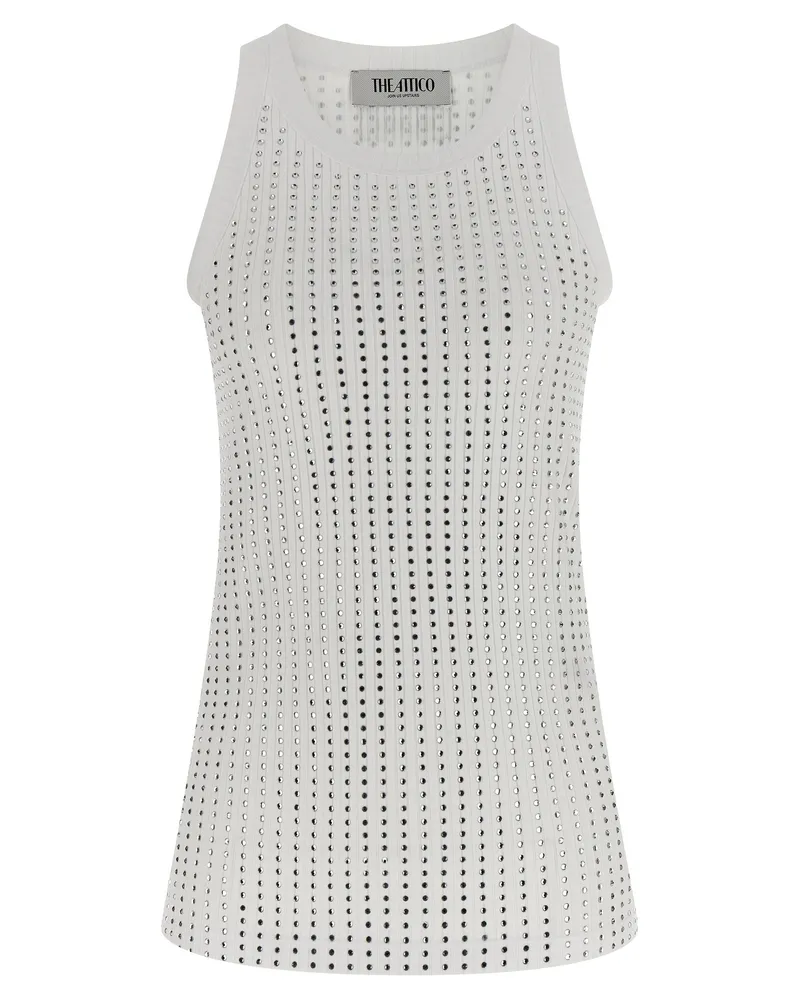 ATTICO Das Attico -Strass -Tank -Top White