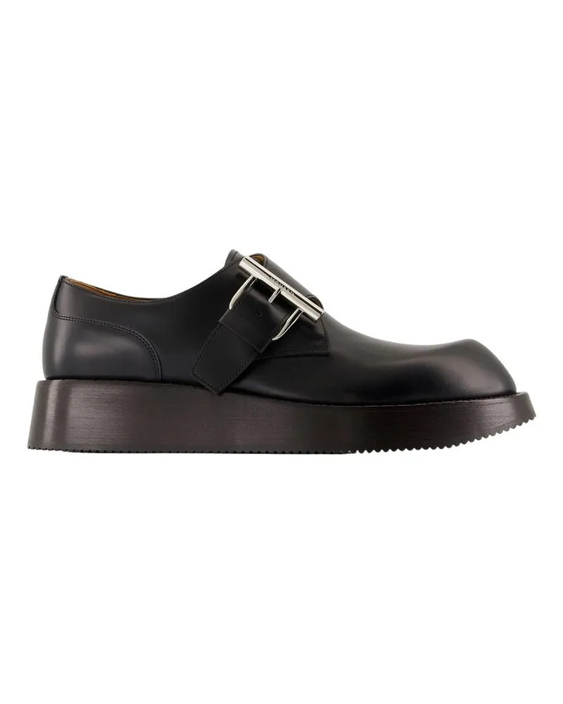 Alexander McQueen T -Bar -Laibers Alexander Mc Queen Leder schwarz Black