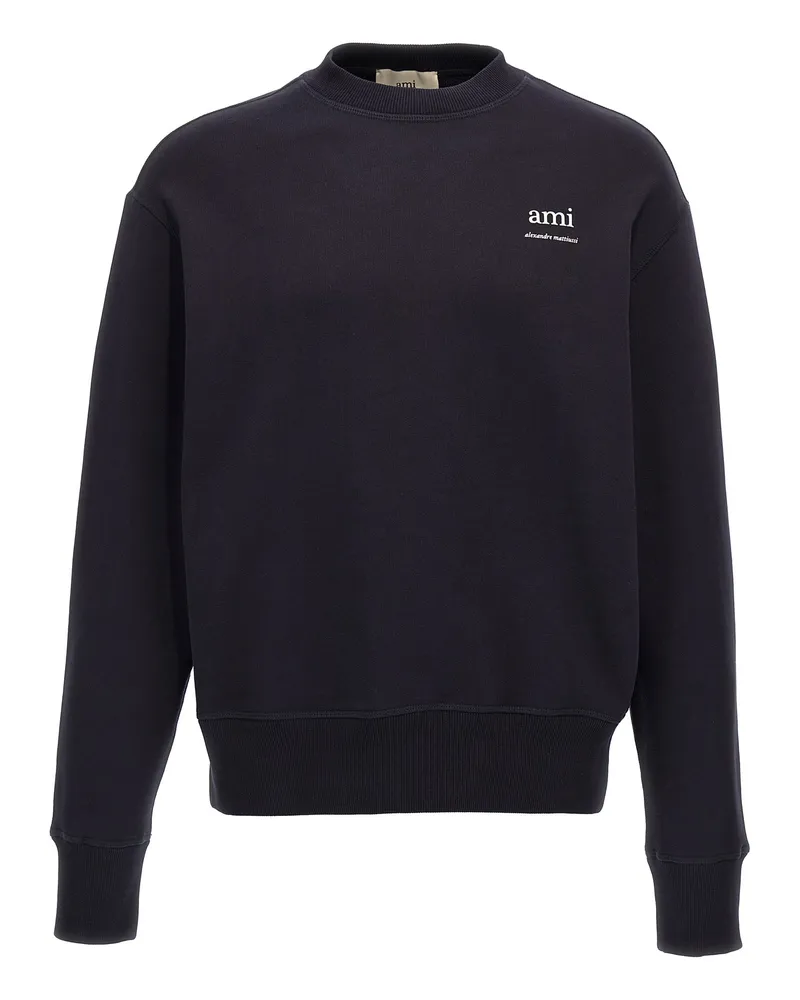 AMI Paris Logo Sweatshirt Blue