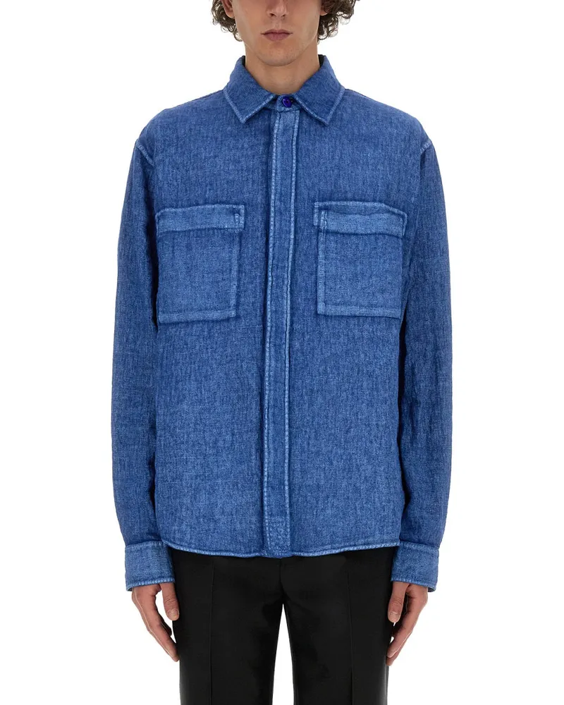 Burberry Leinenhemd Azure