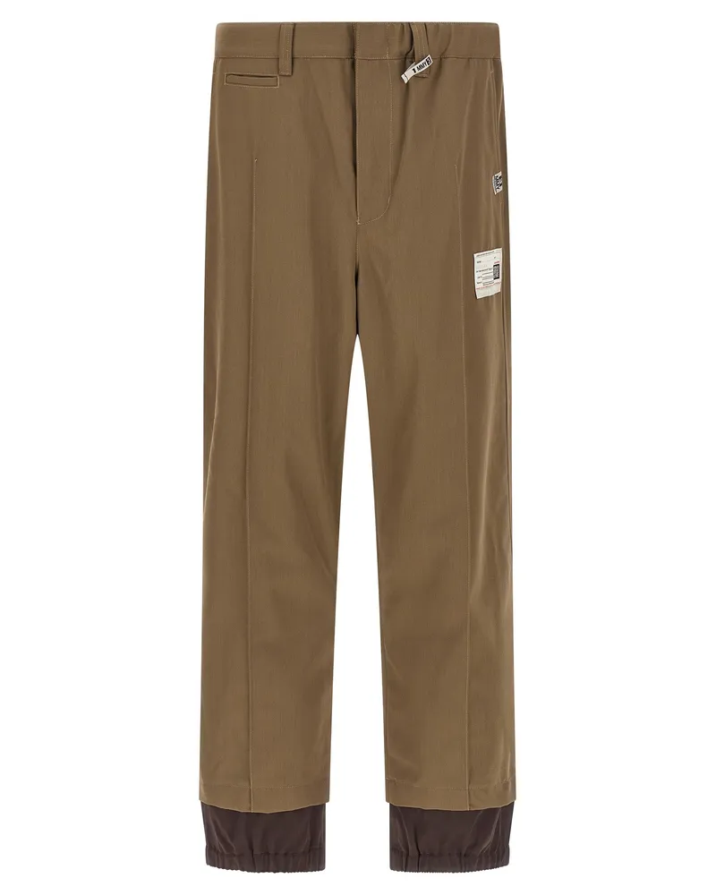 MIHARAYASUHIRO Hose „Mix Layered Wool Gabardine“ von Green