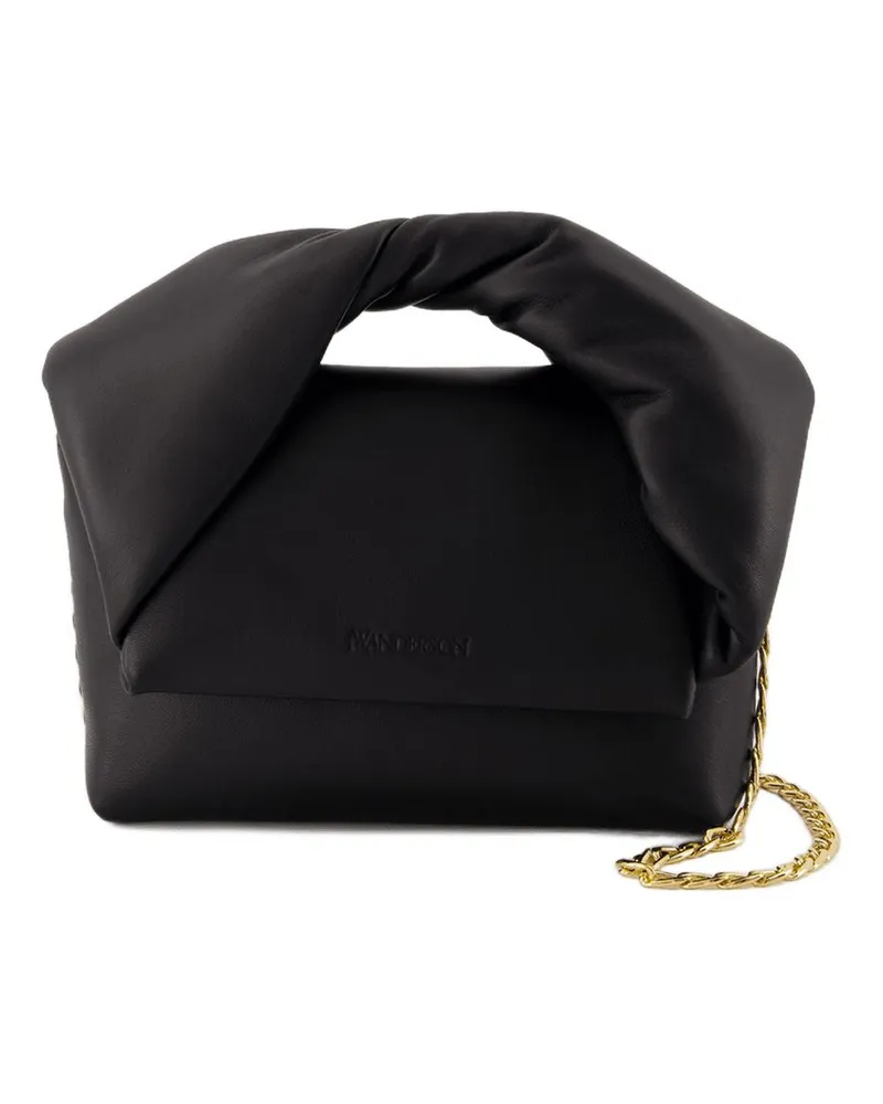 J.W.Anderson Small Twister Crossbody  Leder schwarz Schwarz