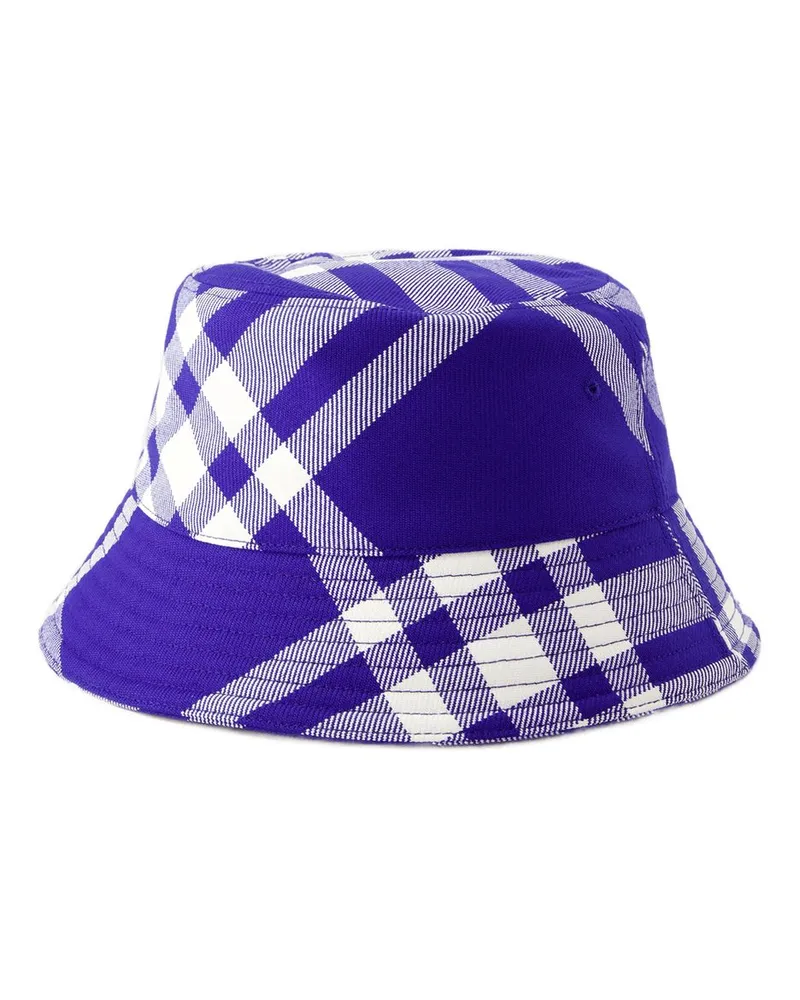 Burberry Monogramm Eimer Hut  Wolle Blau Blue