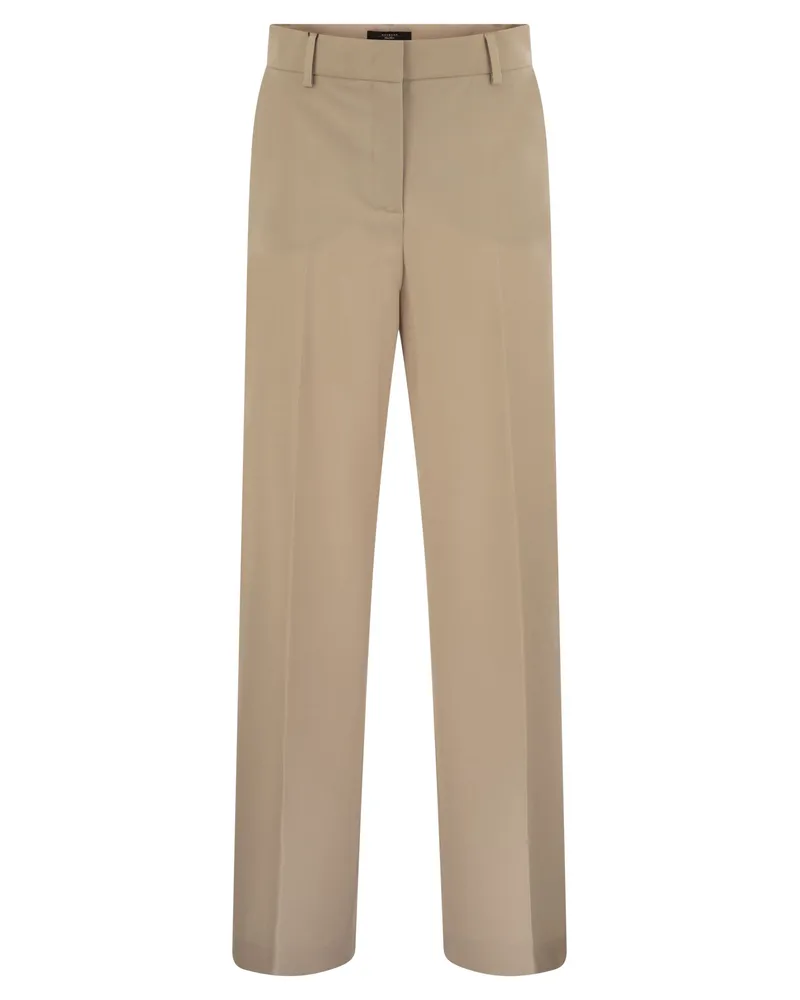 Weekend Max Mara Wochenende Max Mara Visivo Wool Palazzo Hosen Beige