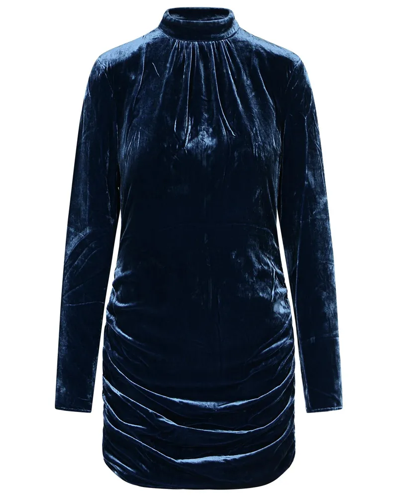 ROTATE Birger Christensen Drehen Sie "Vilma" -Kleid in blaue Seidenmischung Blue