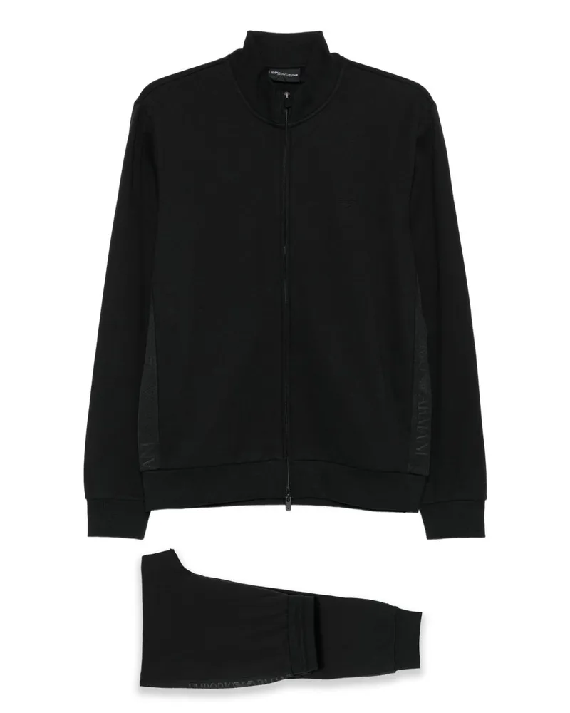 Emporio Armani Cotton Blend Tracksuit Black