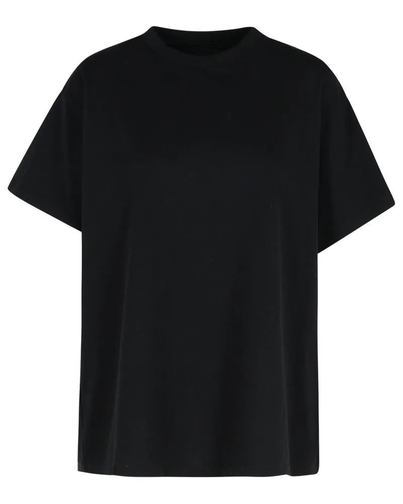 Maison Margiela schwarzes Baumwoll -T -Shirt Black