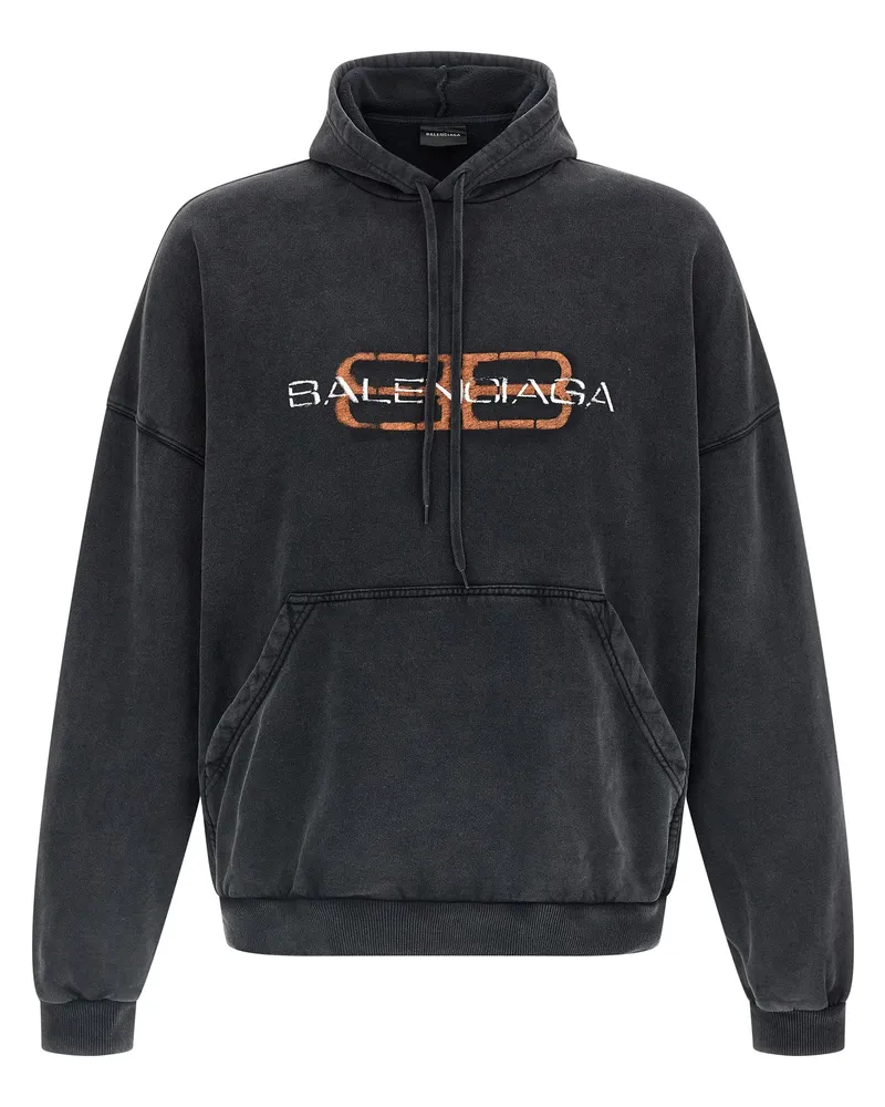Balenciaga Kapuzenpullover mit -Print Black