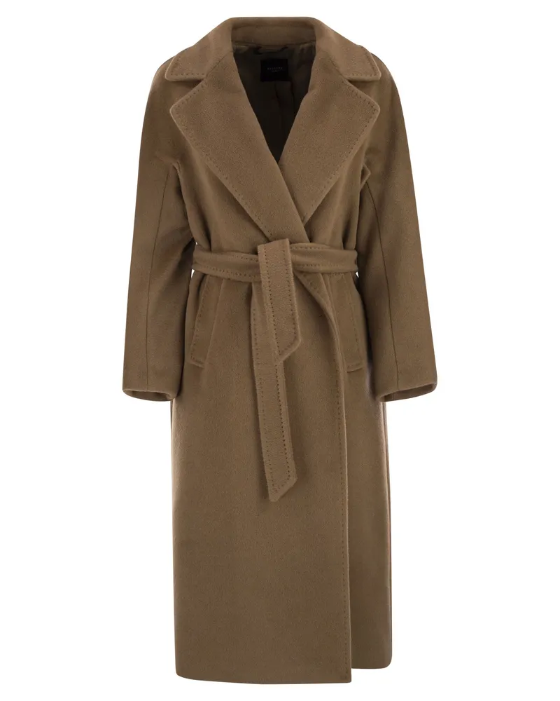 Weekend Max Mara Wochenendmaxmara Tempera -Mantel in Wolle, Alpaka und Mohair -Mischung Camel