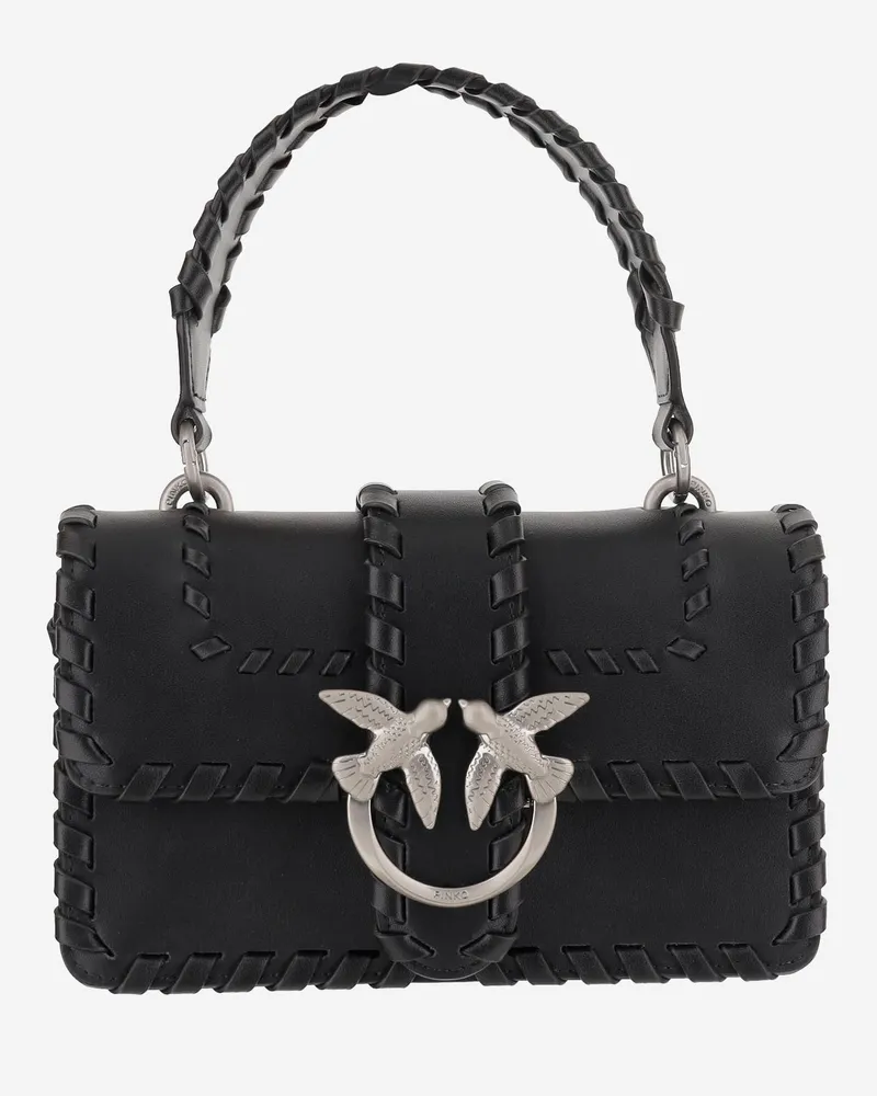Pinko Mini Love Lederhandtasche Black