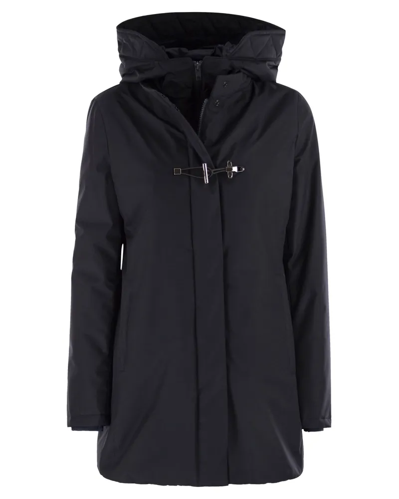 Fay Technical Gabardine Toggle Mantel Navy