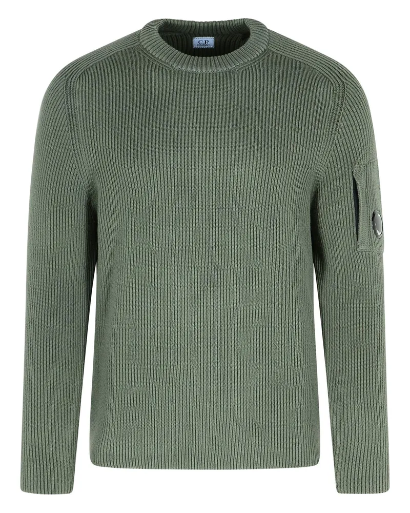 C.P. Company C.P. Firma 'Full Rib' grauer Baumwollmischpullover Grey