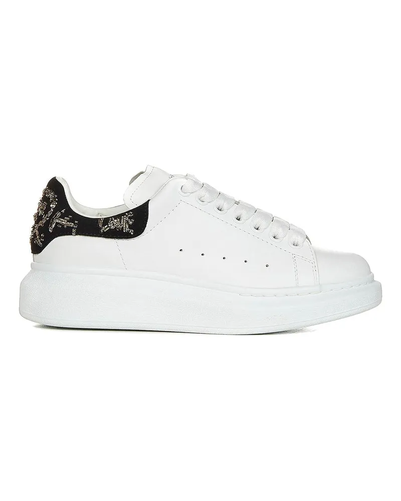 Alexander McQueen übergroße Leder -Turnschuhe White