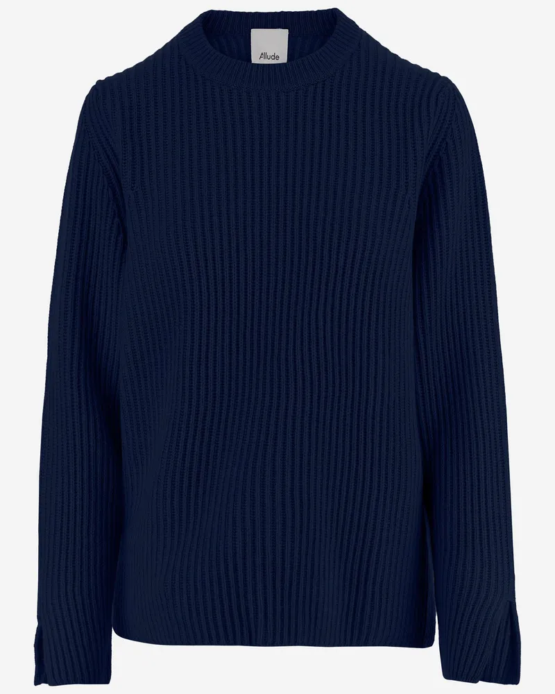 ALLUDE Lust auf Wolle und Kaschmir -Rippen -Pullover Blue