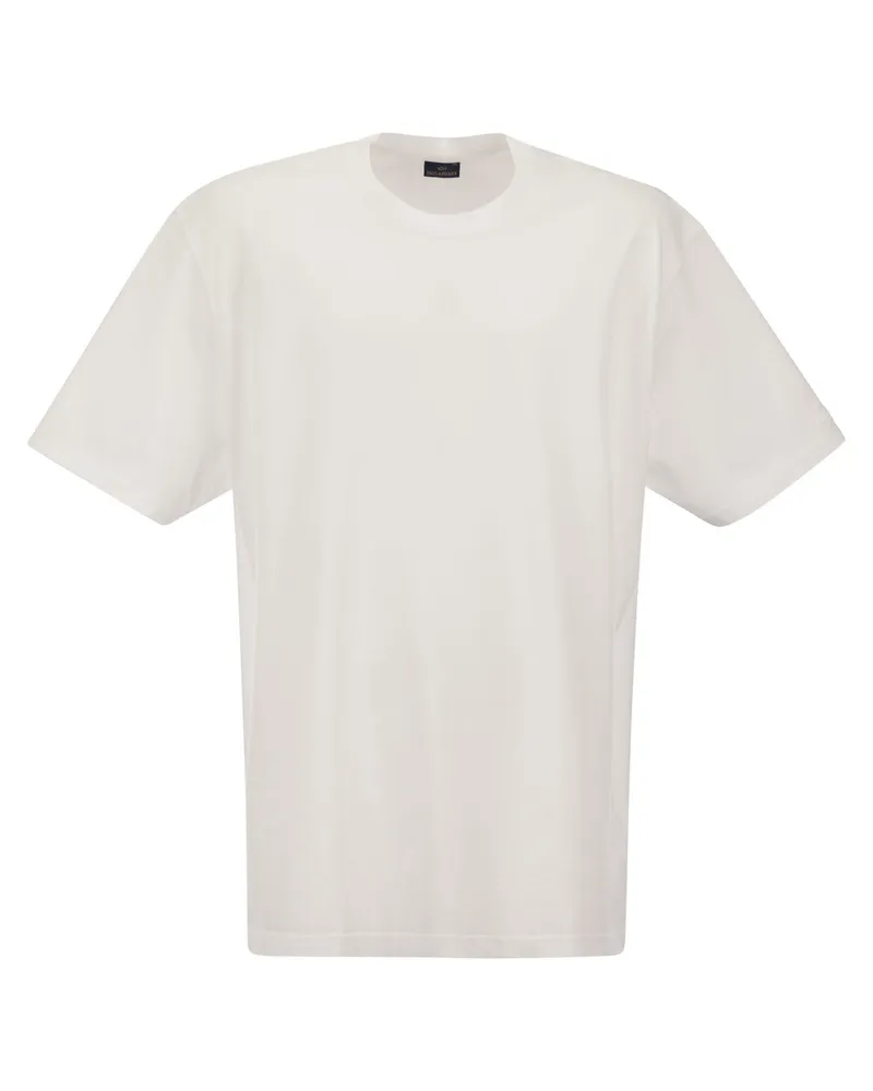 Paul & Shark Kleidungsstück gefärbt Baumwolltrikot -T -Shirt Weiss