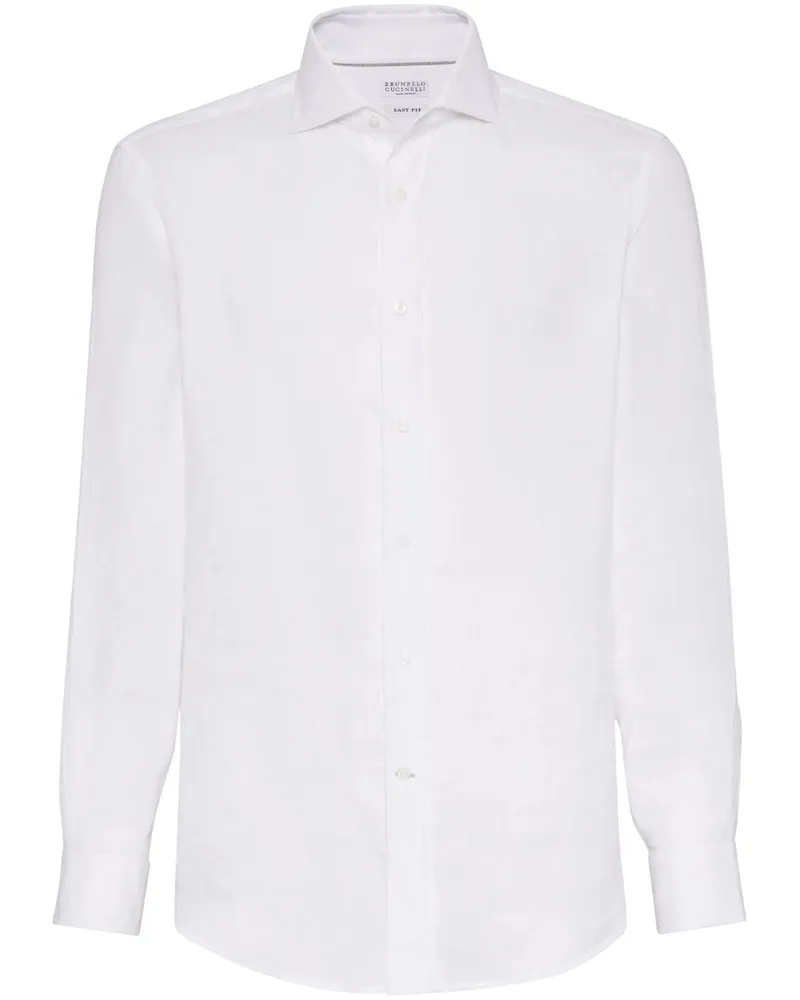 Brunello Cucinelli Leinenhemd White