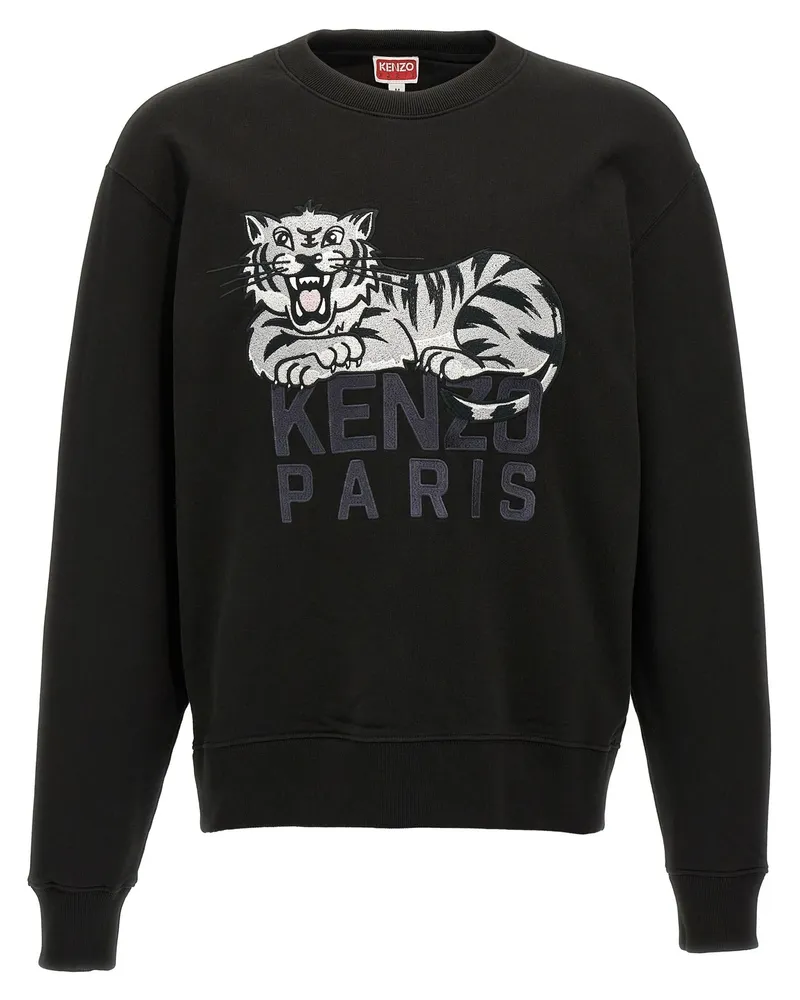 Kenzo Kenzo Happy Tiger bestickter klassisches Sweatshirt 