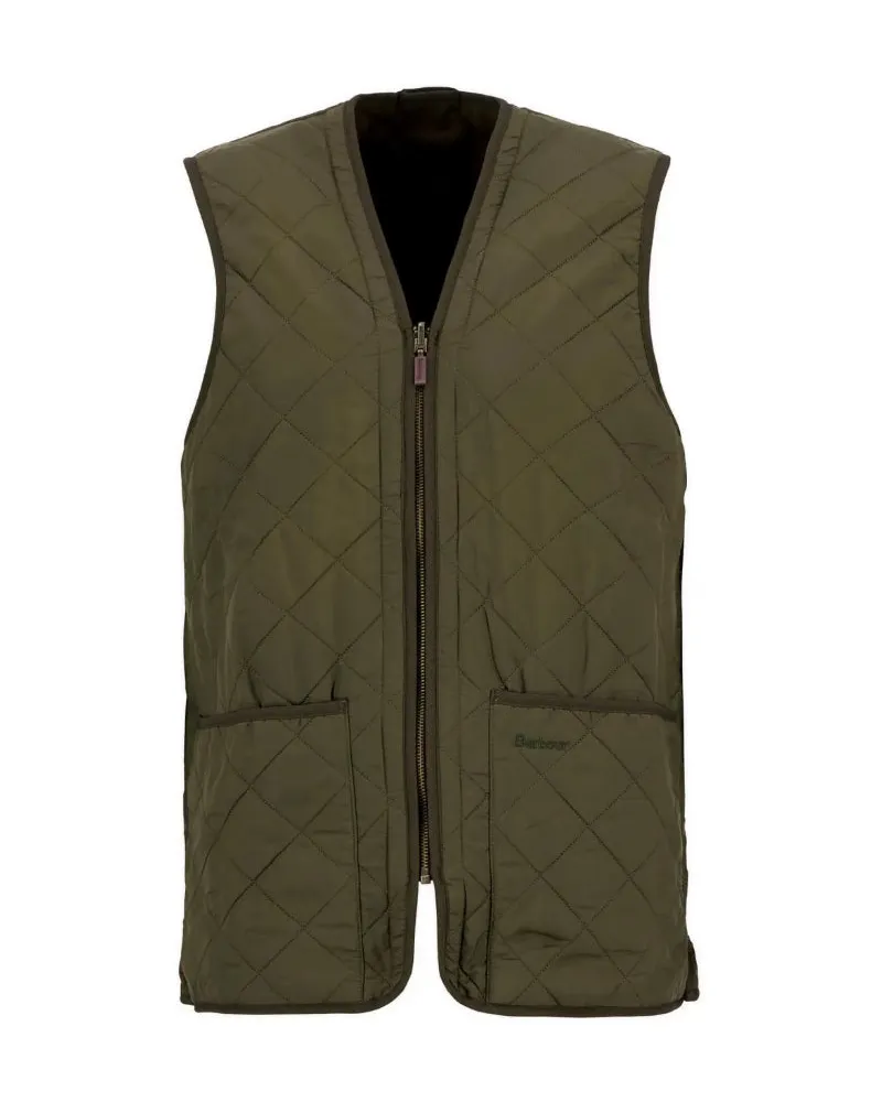 Barbour Polarquilt Weste Coat Reißverschluss Liner Green