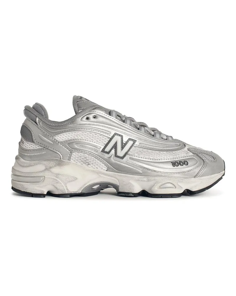 New Balance Neue Balance '1000' Silber Stoffmischung Turnschuhe Silver