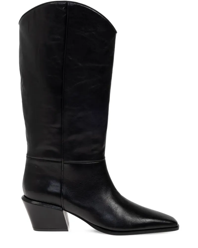 Paris Texas Bettina Lederspitze Zehenstiefel 50 mm Black