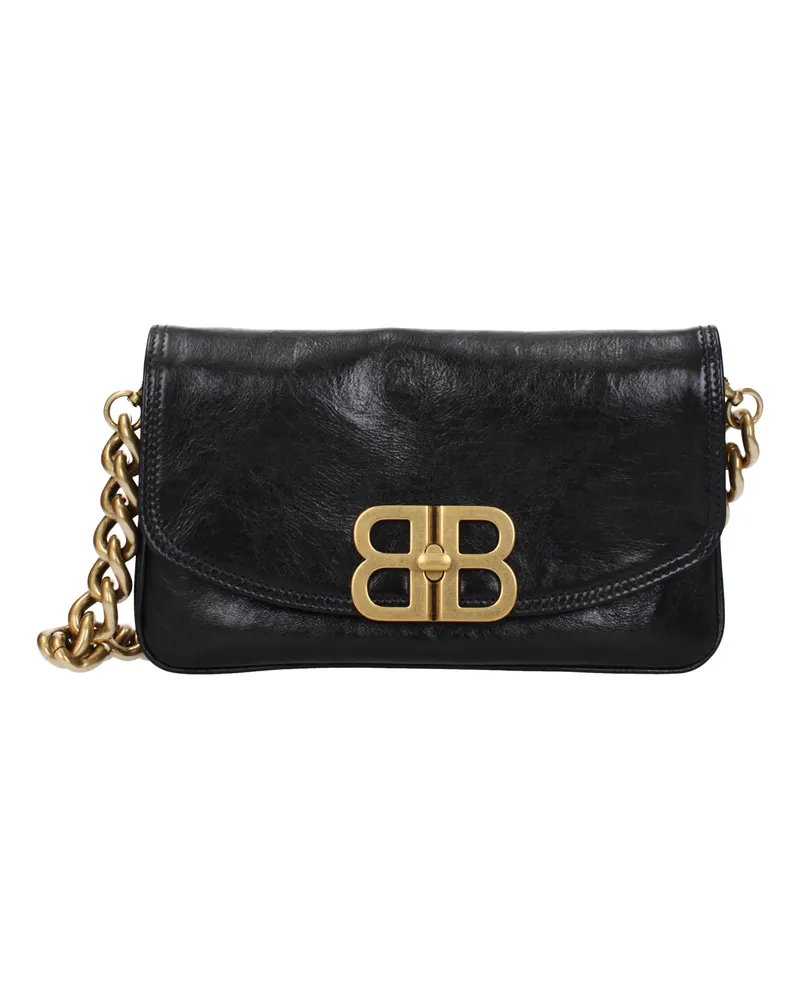 Balenciaga Umhängetaschen flattern Frauen Leder schwarz -
