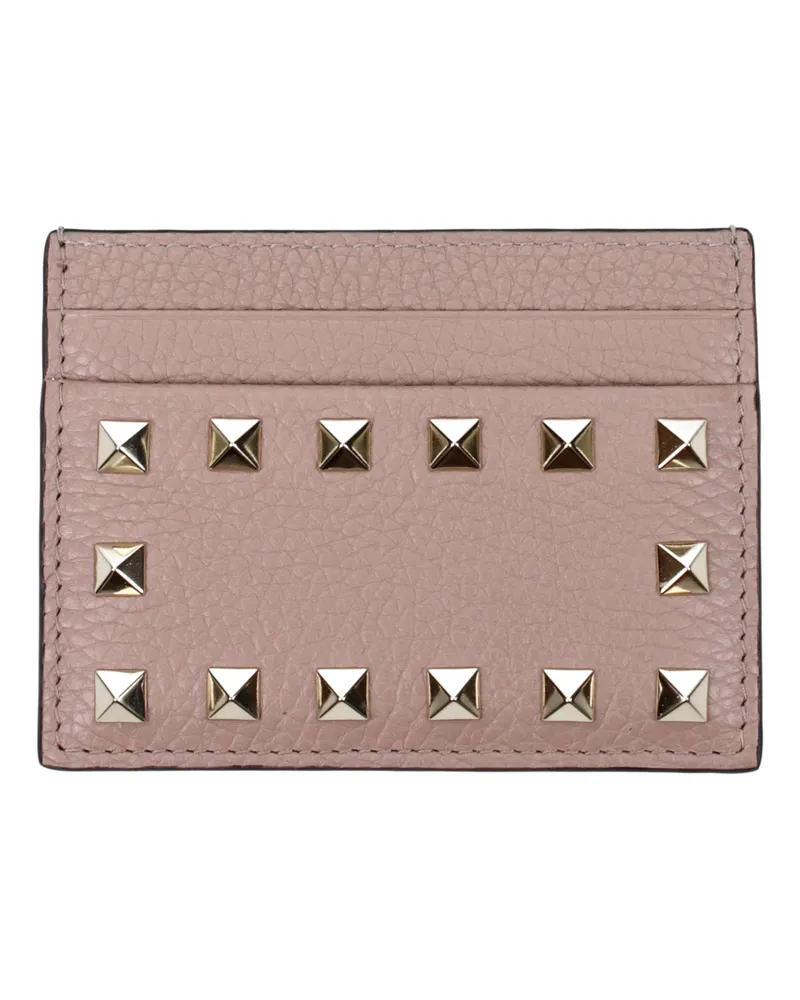 Valentino Garavani Rockstud Damens Dokumentenhalter aus rosa/puderrosa Leder -